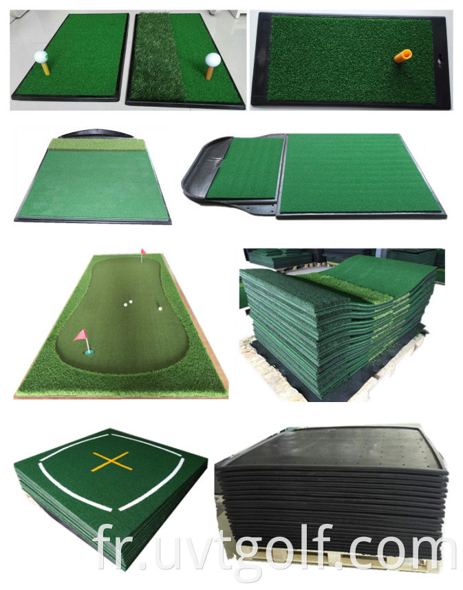 Mat de protage de golf de golf de golf en nylon 3D en intérieur et extérieur, entraîner le tapis de frappe